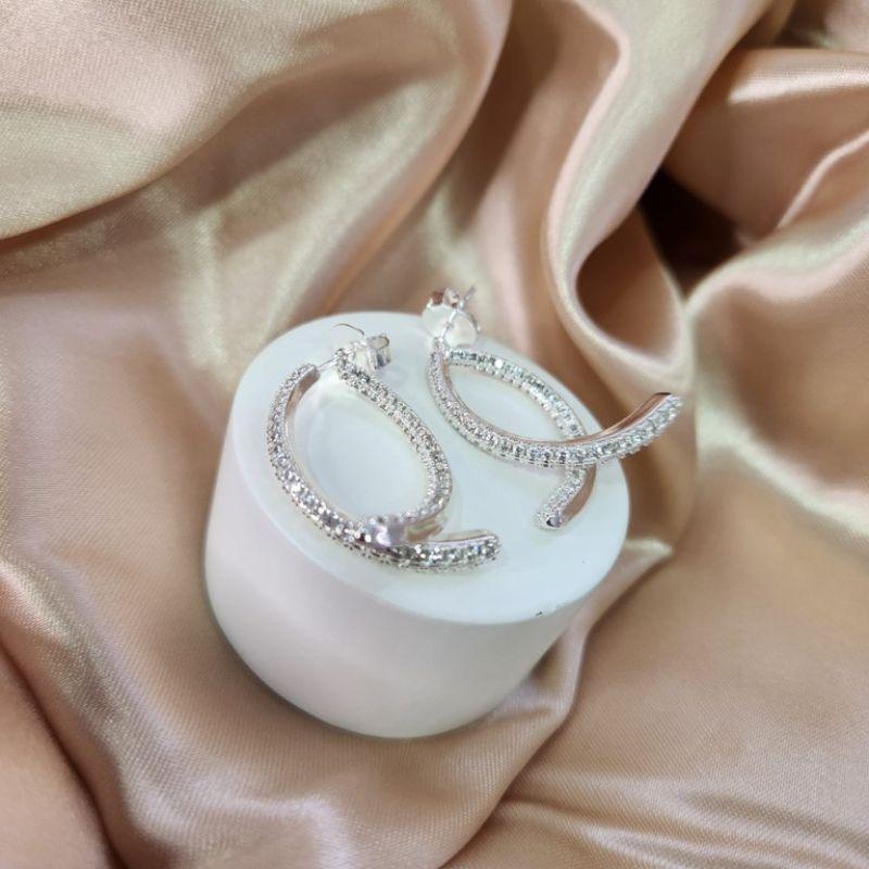 BRINCO PRATA DOIS FIOS Z