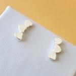 BRINCO PRATA EAR CUFF CORAÇÕES LISO