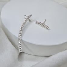 BRINCO PRATA EAR CUFF FINA ZIRC