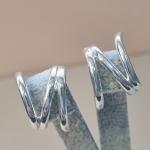 BRINCO PRATA EAR HOOK 3 LINHAS	