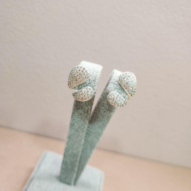 BRINCO PRATA EAR HOOK GOTAS ZIRC