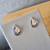 BRINCO PRATA GOTA CRUZ