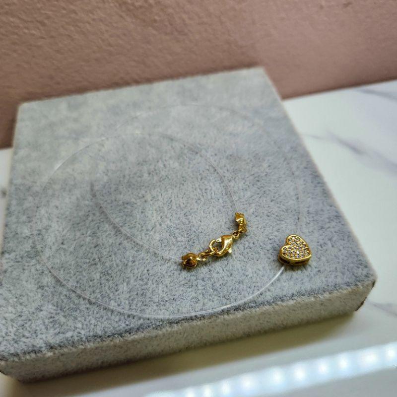 COLAR INVISÍVEL CORAÇ OURO