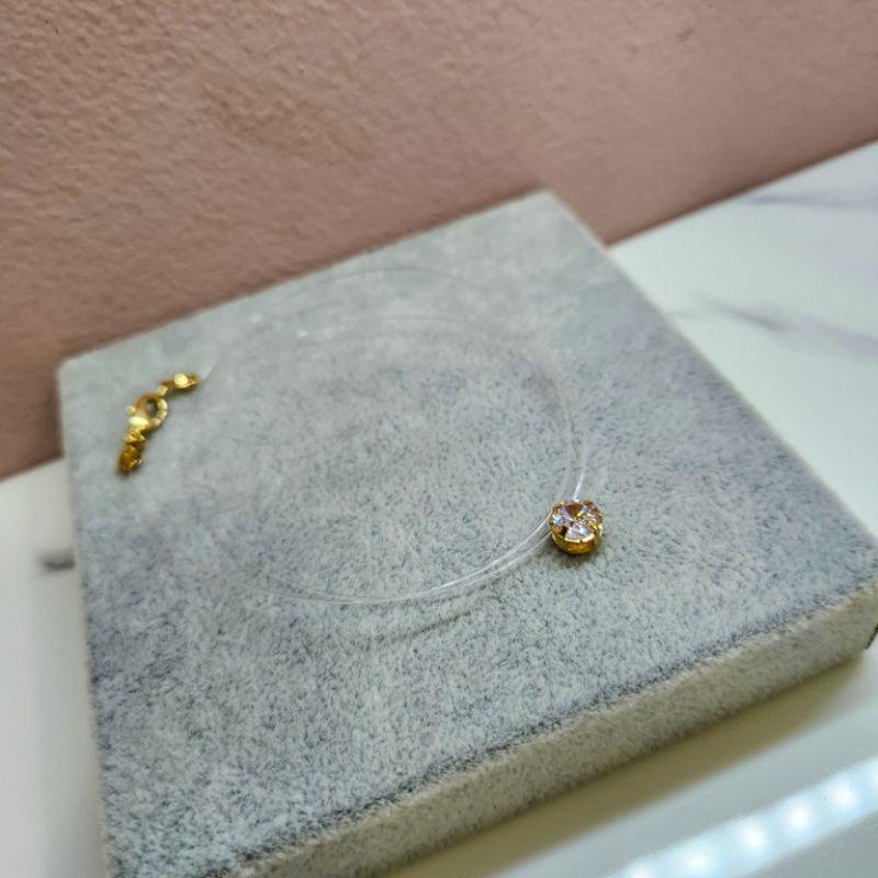 COLAR INVISÍVEL PONTO DE LUZ OURO