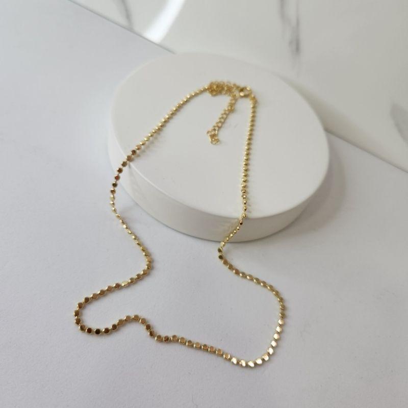 COLAR OURO BOLINHAS CHAPADA