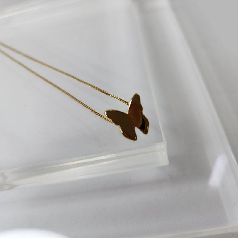 COLAR OURO BORBOLETA ORIGAMI
