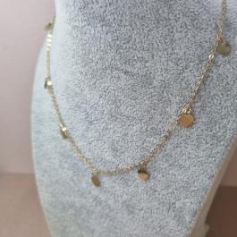 COLAR OURO CHOKER PING CORA