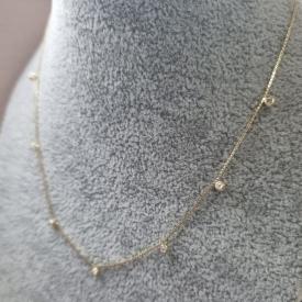 COLAR OURO CHOKER PONTO LUZ CRISTAL	