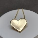 COLAR OURO CORAÇÃO ORIGAMI
