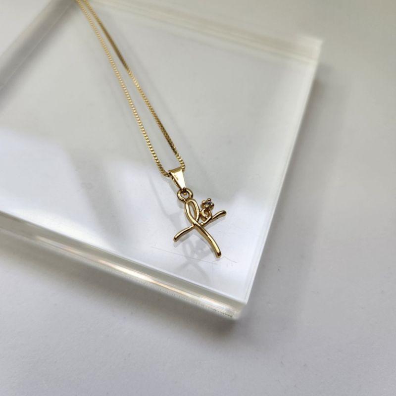 COLAR OURO CRUZ FÉ