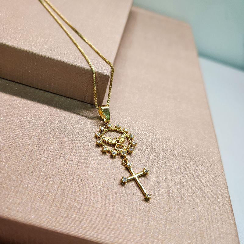 COLAR OURO DIVINO CRUZ B