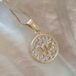 COLAR OURO DIVINO VAZADO ZIRC C