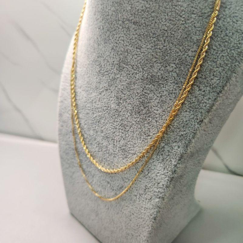 COLAR OURO DUPLO BAIANA VENEZ