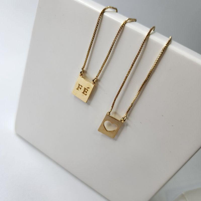 COLAR OURO ESCAPULÁRIO FÉ