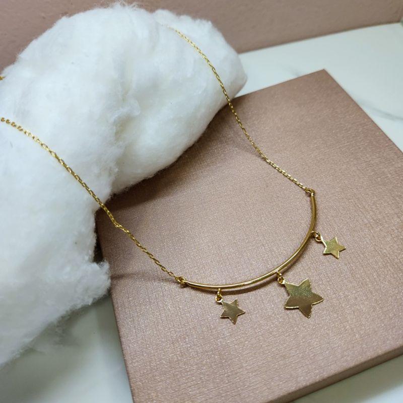 COLAR OURO FIO 3 ESTRELAS