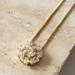 COLAR OURO FLOR CRISTAL G