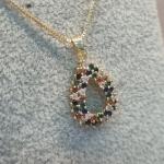 COLAR OURO GOTA RAINBOW	