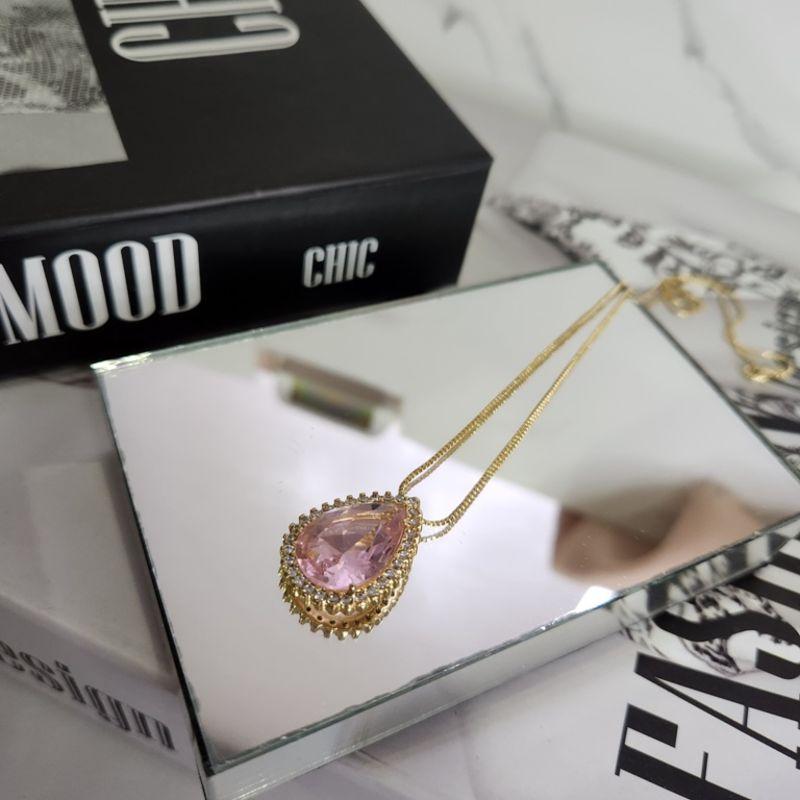 COLAR OURO GOTA Z ROSINHA