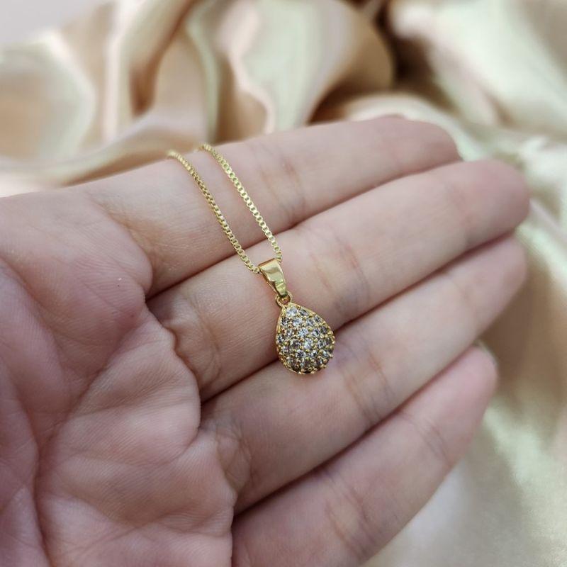 COLAR OURO  GOTINHA ZIRC