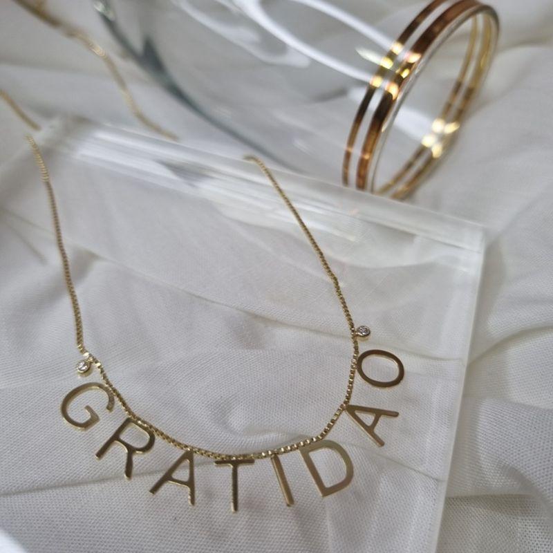 COLAR OURO GRATIDÃO