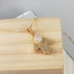 COLAR OURO HAMSÁ CRISTAL ZIRC
