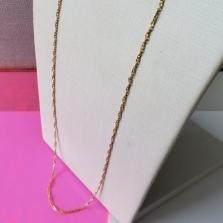 COLAR OURO LONGO CORRENTARIA SINGAPURA