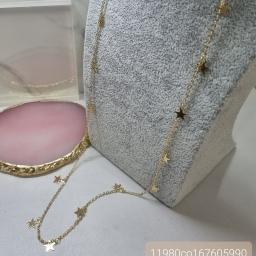 COLAR OURO LONGO ESTRELAS	