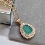 COLAR OURO LUX GOTA ESMERALDA COLOMB FUSION	
