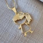 COLAR OURO MENINA LAÇO
