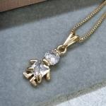 COLAR OURO MENINO CRISTAL