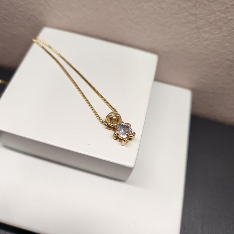 COLAR OURO MENINO CRISTAL