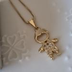 COLAR OURO MENINO ZIRCÔNIAS