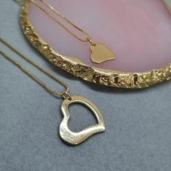 COLAR OURO PAR CORAÇÃO