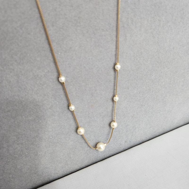 COLAR OURO PÉROLAS ESPASSADAS