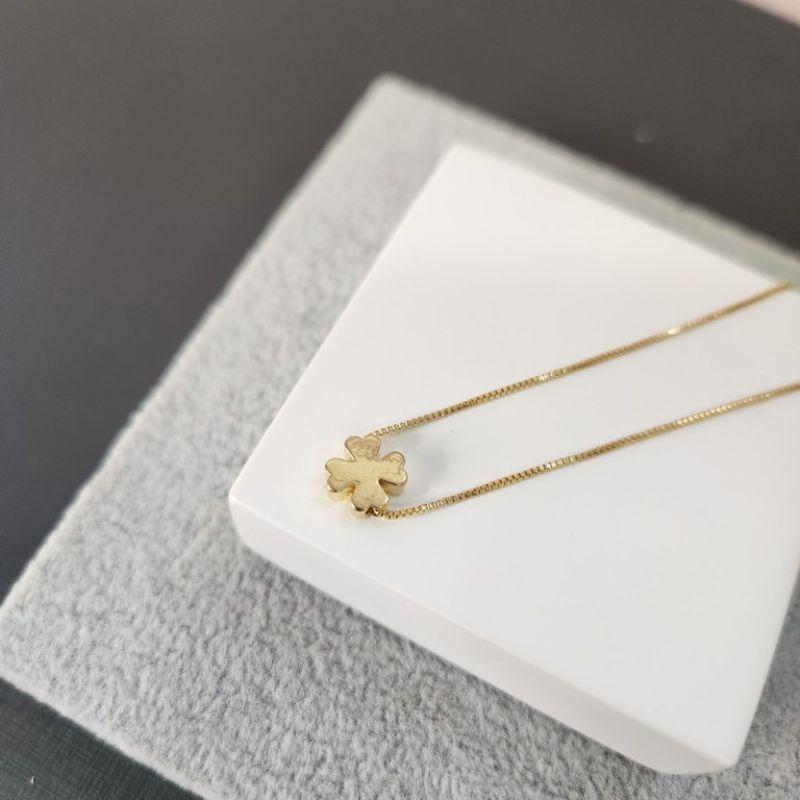 COLAR OURO TREVO LISO