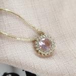 COLAR OURO Z CIRC ROSINHA