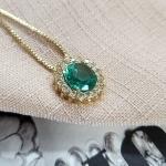 COLAR OURO Z CIRC TURMALINA