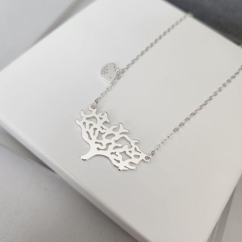 COLAR PRATA ARVORE PASSARINHO