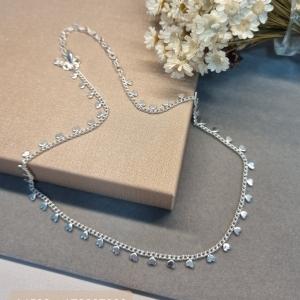 COLAR PRATA CHOKER CORAÇÕES FIXAS	