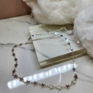 COLAR PRATA CHOKER ESTRELAS CHAPADAS