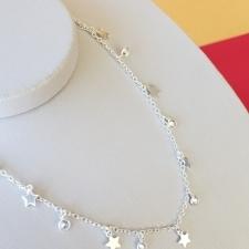 COLAR PRATA CHOKER PING ESTRELA CRISTAL