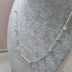 COLAR PRATA CHOKER PONTO LUZ R	
