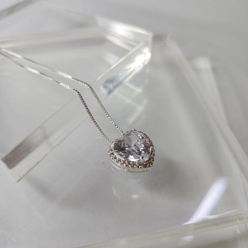 COLAR PRATA CORAÇÃO LUXO