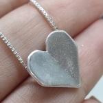 COLAR PRATA CORAÇÃO ORIGAMI