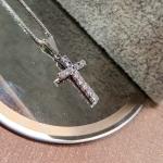 COLAR PRATA CRUZ ZIRC CRAV