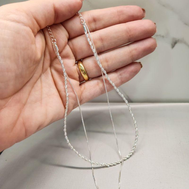 COLAR PRATA DUPLO BAIANA VENEZ