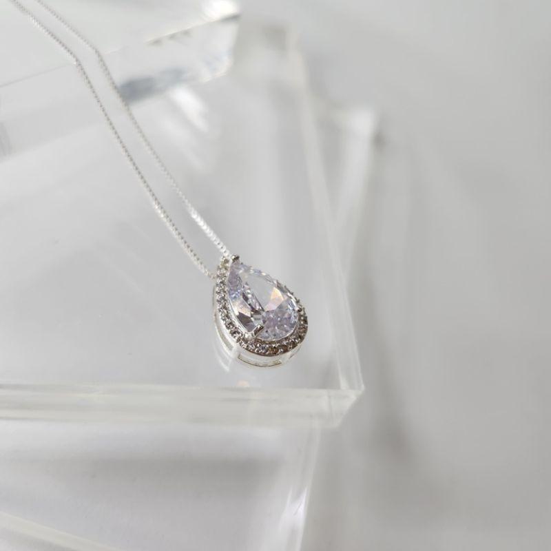 COLAR PRATA GOTA LUXO