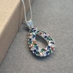 COLAR PRATA GOTA RAINBOW	