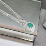 COLAR PRATA LUX GOTA ESMERALDA COLOMB FUSION	