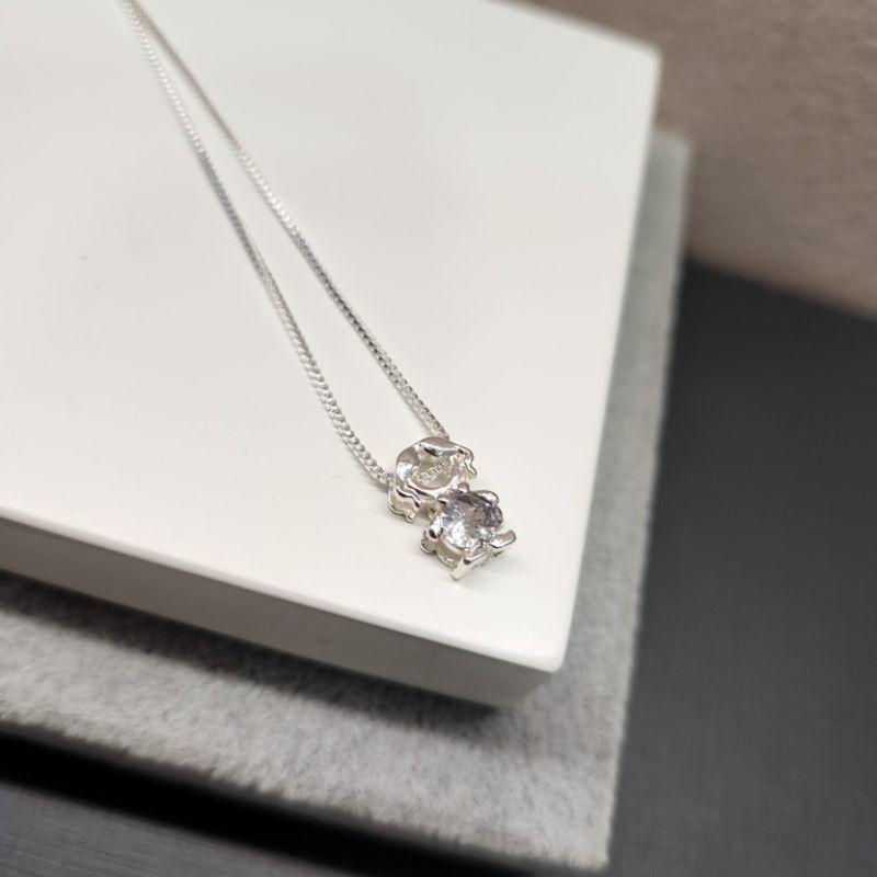 COLAR PRATA MENINA CRISTAL